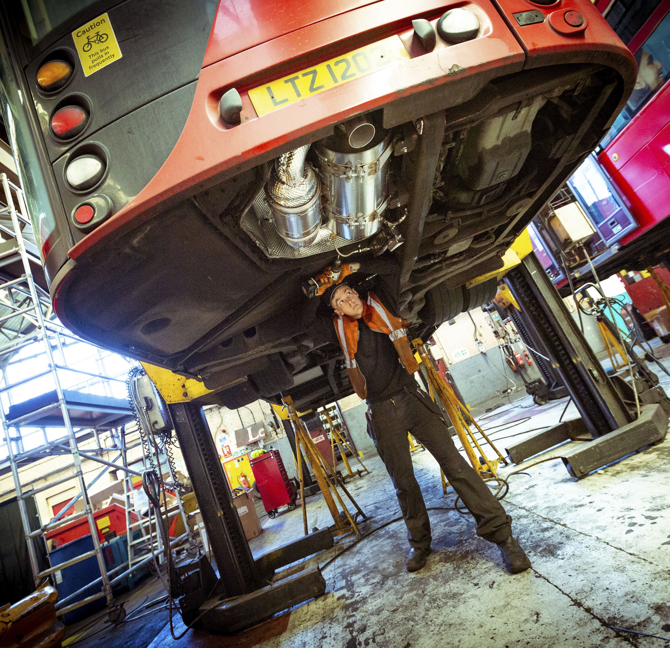 Controlling emissions of London Buses